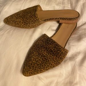 Topshop Suede Slip-On Mule Loafers